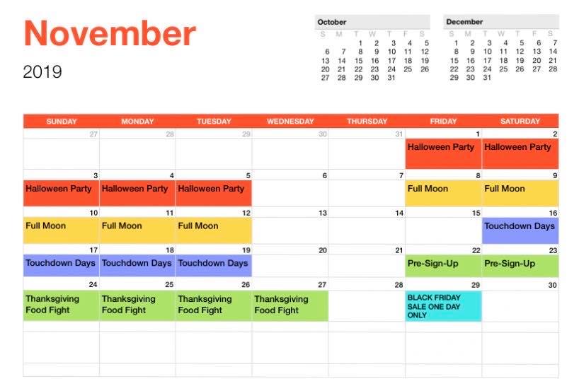 EK Event Schedule_November 2019-2