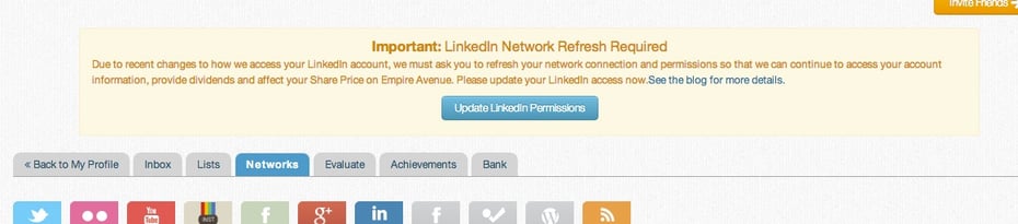 If you receive this message please review and update your LinkedIn connection. 